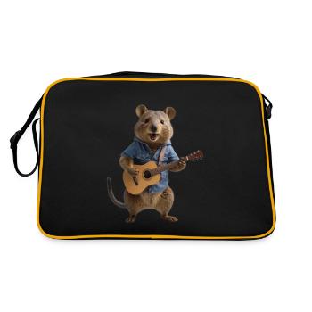 Marmot Gitarre - Retro Tasche - Schwarz/Gold - Hinten