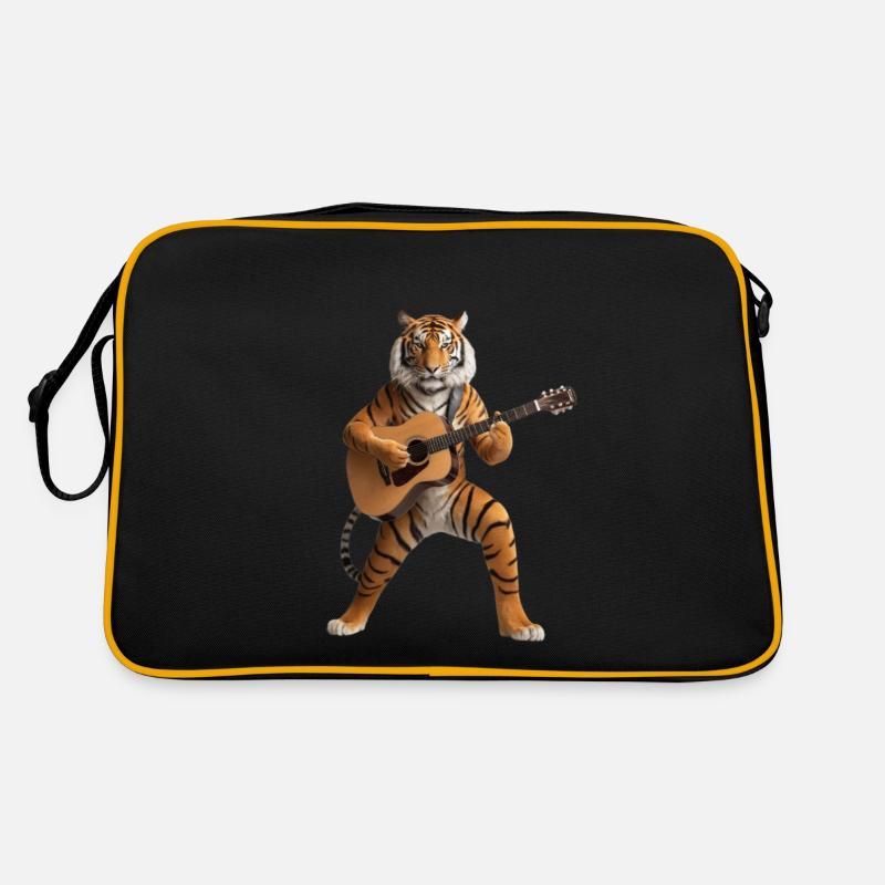 Feline Tiger Guitar - Retro Bag - black/gold