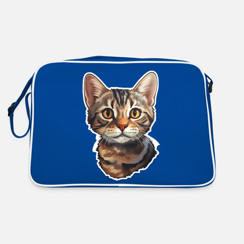 Tête de chat British Shorthair Sac Retro