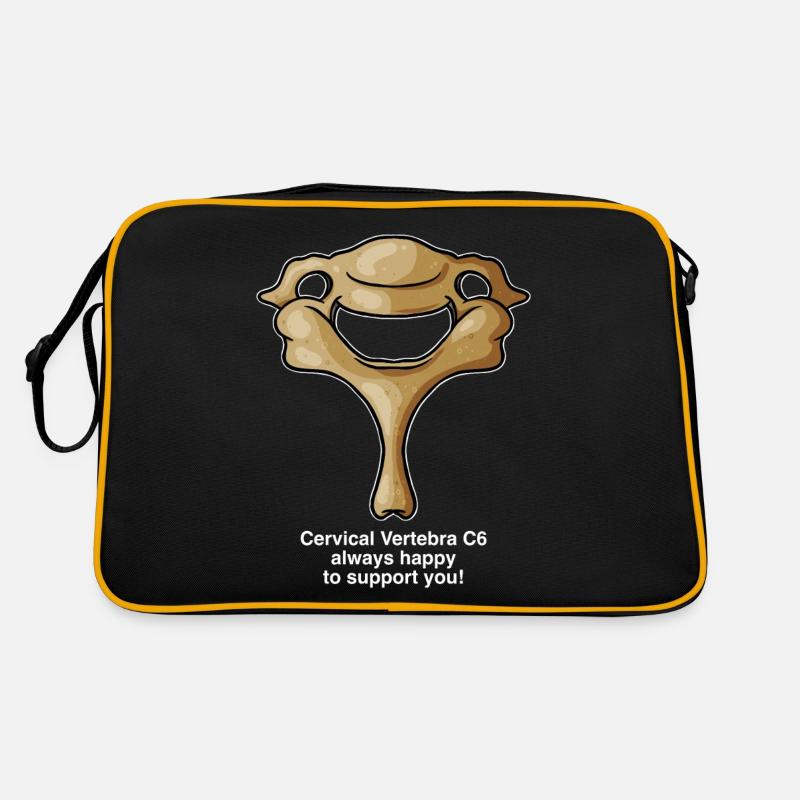 C6 Heureux - Sac Retro - noir/or