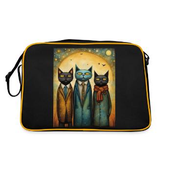 The Gentlemen - Retro Bag - black/gold - Back