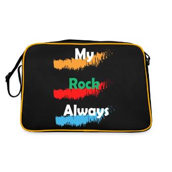 My Rock Always Father's Day Gift Dad Gifts Meaning - Retro Bag - black/gold - Back