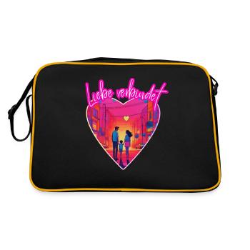 L’amour unit - Sac Retro - noir/or - Dos