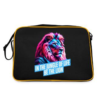 In the Jungle of Life, be the Lion - Retro Bag - black/gold - Back