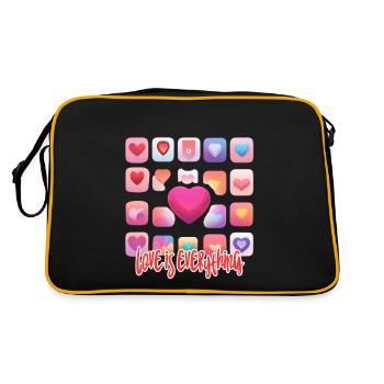 Love is everything - Retro Bag - black/gold - Back