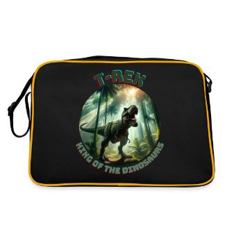 T Rex12 - Retro Tasche - Schwarz/Gold - Hinten
