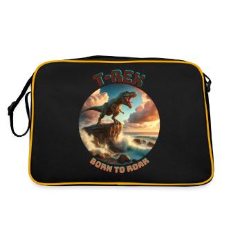 T Rex11 - Retro Tasche - Schwarz/Gold - Hinten