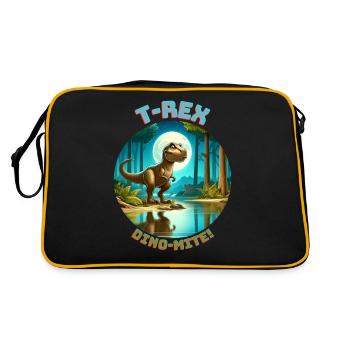 T Rex7 - Retro Tasche - Schwarz/Gold - Hinten