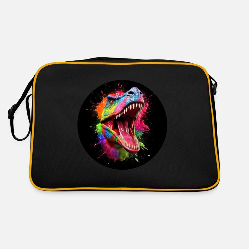 T Rex coloré3 Sac Retro