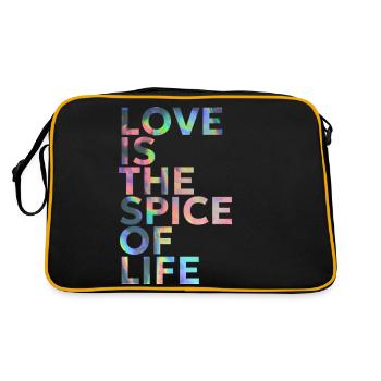 LOVE IS THE SPICE OF LIFE - Retro Bag - black/gold - Back