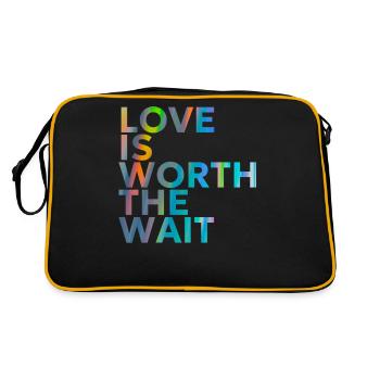 L’AMOUR VAUT LA PEINE D’ATTENDRE - Sac Retro - noir/or - Dos