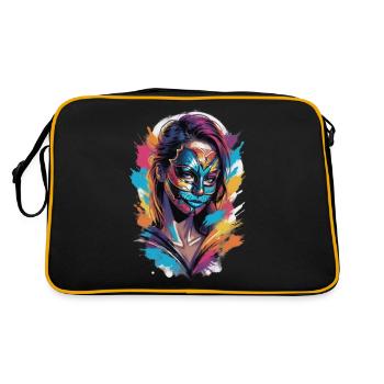 Voilée de couleurs en couleur : la personne qui porte le masque - Sac Retro - noir/or - Dos