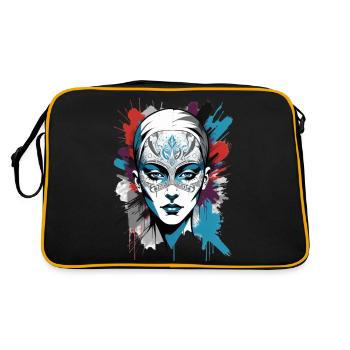 « Coloré et enveloppé : le nouveau look » - Sac Retro - noir/or - Dos