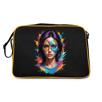 "Colourful masquerade: style meets protection" - Retro Bag - black/gold - Back