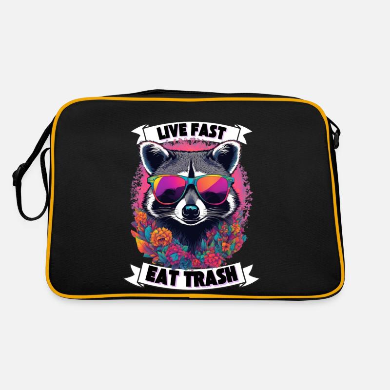 Idée cadeau raton laveur mange des déchets Sac Retro