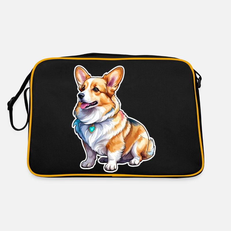 Welsh Corgi Pembroke Aquarelle Sac Retro