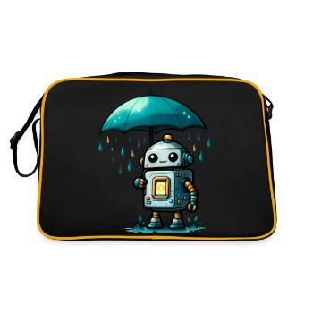 Robot in the rain - Retro Bag - black/gold - Back