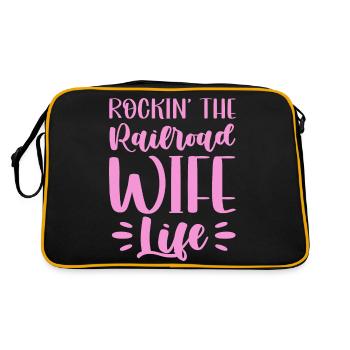 bercer la vie de femme de chemin de fer Design - Sac Retro - noir/or - Dos