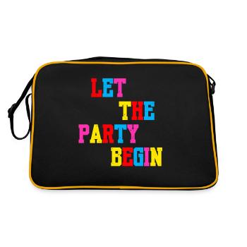 "Let the Party begin-Lets Dance" - Retro Bag - black/gold - Back