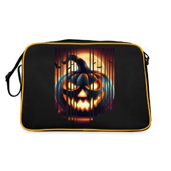 Citrouille d’Halloween effrayante - Sac Retro - noir/or - Dos