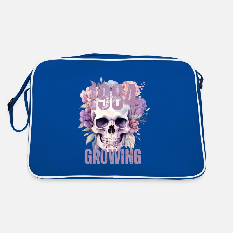 Blumenschädel 1984 Retro Tasche
