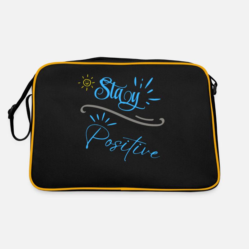 « Restez positif » Sac Retro