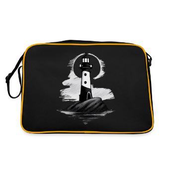 Phare - Motif - Sac Retro - noir/or - Dos