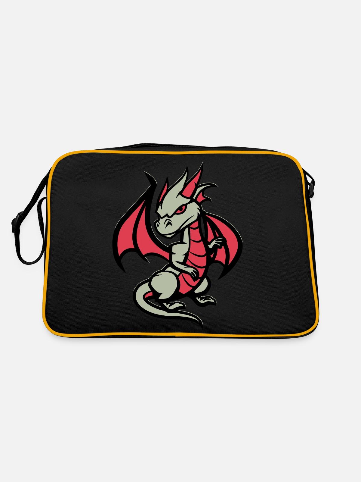 Dragon Comic - Retro Bag - black/gold - Back