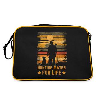 Chasse chasse avec chien rétro vintage - Sac Retro - noir/or - Dos