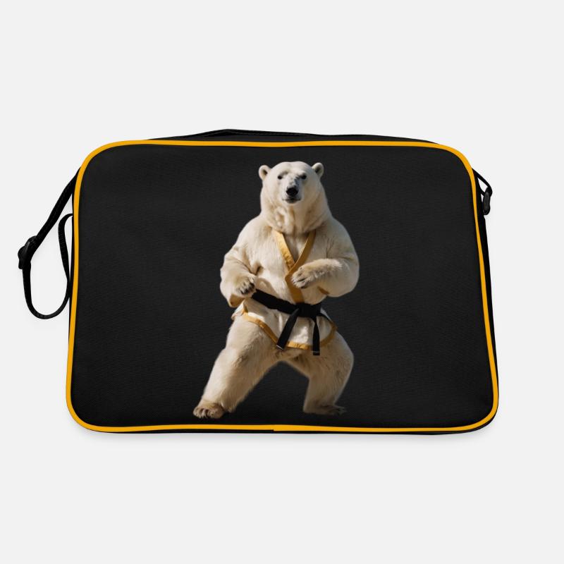 Sport Eisbär - Retro Tasche - Schwarz/Gold