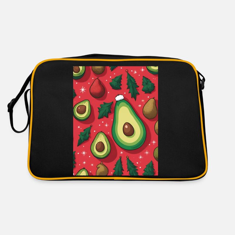 Weihnachten - Retro Tasche - Schwarz/Gold