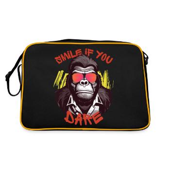 Smile If You Dare - Retro Bag - black/gold - Back