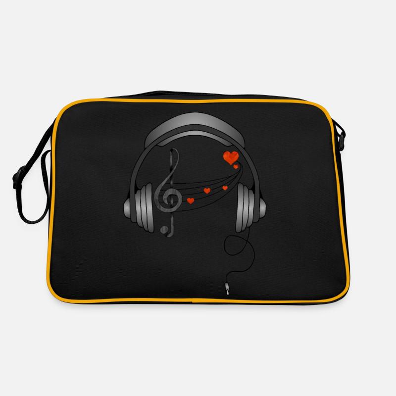 Kopfhörer - Retro Tasche - Schwarz/Gold