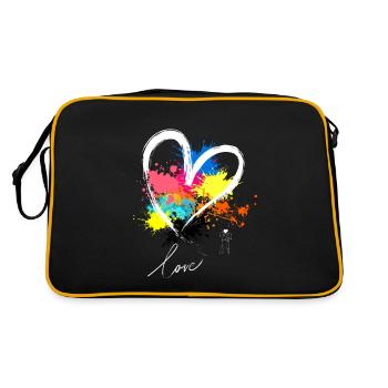 Discover: Vibrant Heart Design with Bold Colours - Retro Bag - black/gold - Back