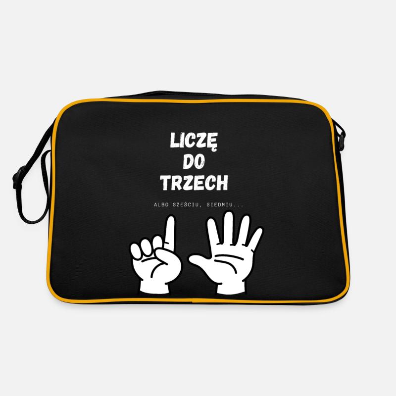 I'm counting to three - Retro Bag - black/gold