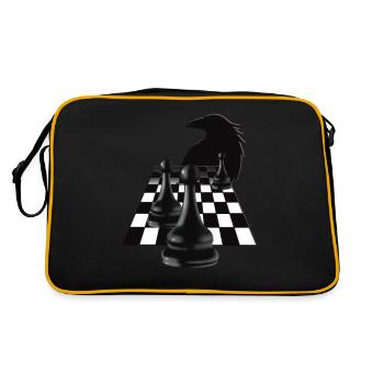 Surreal Chess Crow - Retro Bag - black/gold - Back
