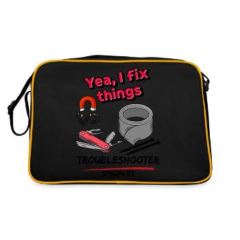 yes, I fix things - Retro Bag - black/gold - Back