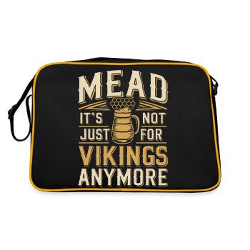 Passion for mead – A timeless pleasure - Retro Bag - black/gold - Back