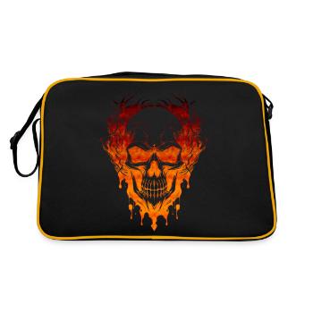 Schädel der Gesetzlosen Autobahn-Gangs Tod von Bikern - Retro Tasche - Schwarz/Gold - Hinten