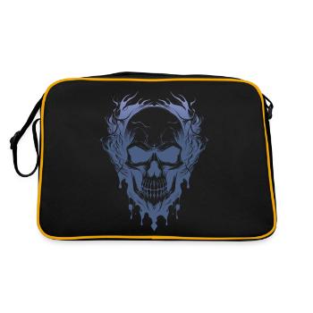 Schädel der Gesetzlosen Autobahn-Gangs Tod von Bikern - Retro Tasche - Schwarz/Gold - Hinten