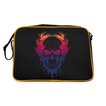 Schädel der Gesetzlosen Autobahn-Gangs Tod von Bikern - Retro Tasche - Schwarz/Gold - Hinten