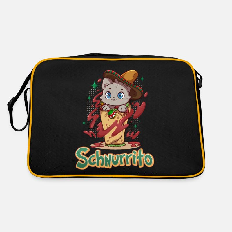 Schnurrito Chat Drôle Sac Retro