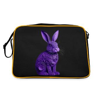 Lapin violet - Sac Retro - noir/or - Dos