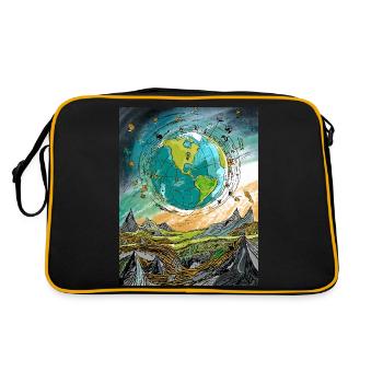 Notre Terre - Sac Retro - noir/or - Dos