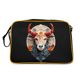 Signe du zodiaque Taureau - Sac Retro - noir/or - Dos