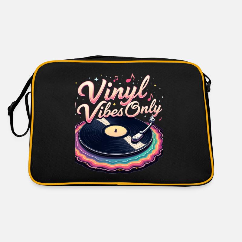Vibrations vinyle uniquement - Sac Retro - noir/or