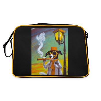 Chien distingué - Sac Retro - noir/or - Dos