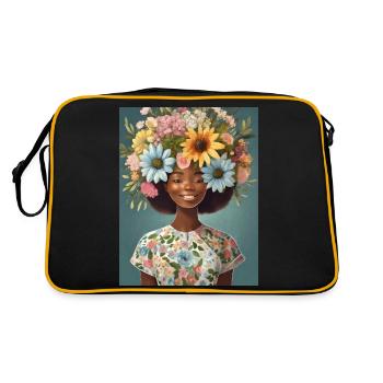 Couronne de fleurs 2 - Sac Retro - noir/or - Dos