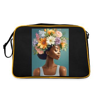 Flower Crown 3 - Retro Bag - black/gold - Back