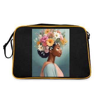 Couronne de fleurs 1 - Sac Retro - noir/or - Dos